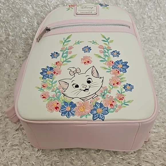 NWT Loungefly Aristocats embroidered floral mini backpack - Picture 7 of 12
